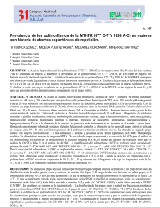 Prevalencia de los polimorfismos de la MTHFR (677 CT Y 1298 AC)