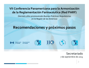 VII Conferencia de la Red PARF: Recomendaciones y