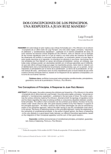 pdf Dos concepciones de los principios. Una respuesta a Juan Ruiz