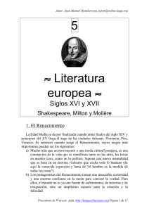 5 ≈ Literatura europea