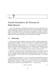 Versión Geométrica del Teorema de Hahn