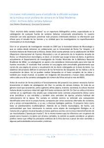 testo relazione-esp - Clori - Archivio della Cantata italiana