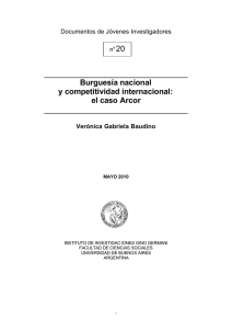 Burguesía nacional y competitividad internacional: el caso