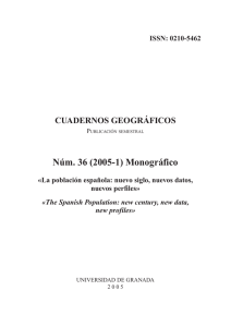 Cuadernos Geográficos nº 36 (2005-1). Monográfico "La población