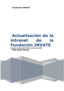 Actualización de la intranet de la Fundación INVATE