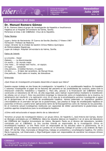 Newsletter Julio 2009 La entrevista del mes Dr. Manuel Romero