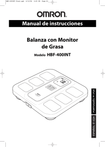 Manual de instrucciones Balanza con Monitor de Grasa Modelo
