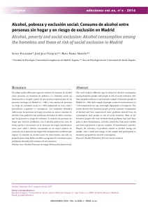 Alcohol, pobreza y exclusión social: Consumo de