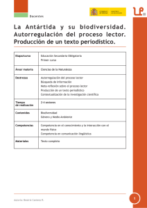 La Antártida y su biodiversidad. Autorregulación del proceso lector