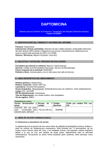 daptomicina - Hospital Universitario Central de Asturias