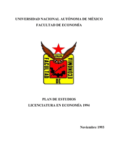 Plan de Estudios 1994 - Facultad de Economía
