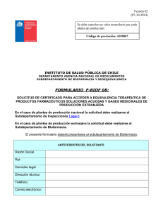 formulario f-biof 08 - Instituto de Salud Pública de Chile