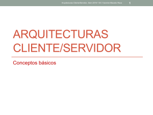 Arquitecturas cliente/servidor