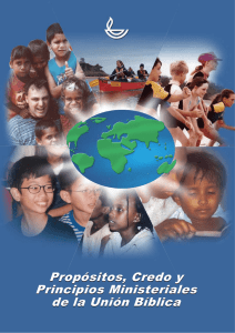 Propósitos, Credo y Principios Ministeriales de la Unión Bíblica