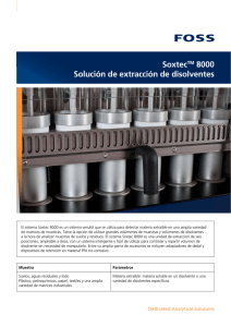 SoxtecTM 8000 Solución de extracción de disolventes