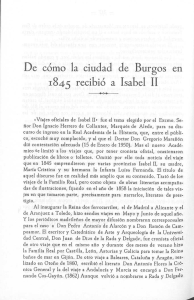 De cómo la ciudad de Burgos en 1845 recibió a Isabel II