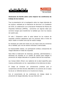 Declaración de Sevilla sobre condiciones de trabajo de los músicos