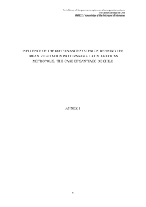 influence of the governance system on defining the urban