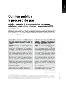 opinión pública y proceso de paz: - Revista Ciudad Paz-ando