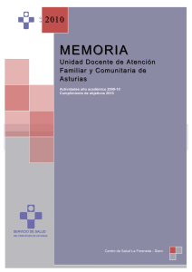 Memoria UDMFyC 2010 pdf - Gobierno del principado de Asturias