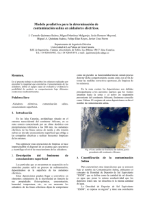 Modelo predictivo para la determinación de contaminación