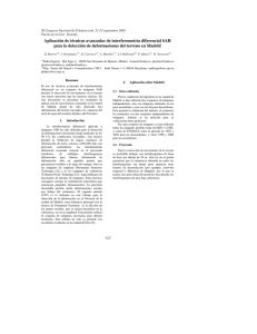 Aplicación de técnicas avanzadas de interferometría diferencial