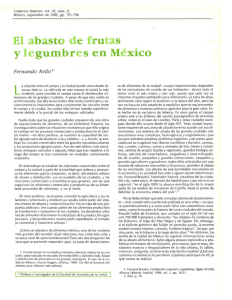 El abasto e fru as y legumbres en México