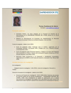 Currículo de Norma Zandomeni - Emprendedor XXI en Argentina