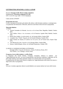 Letteratura-spagnola-II-LCMC - Dipartimento di Lingue, Letterature