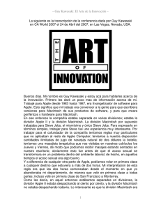 Guy Kawasaki - The Art of Innovation, Speech (SPA)