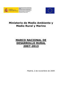 Marco Nacional de Desarrollo Rural 2007-2013