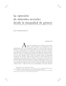 La opresión de minorías sexuales desde la inequidad de género