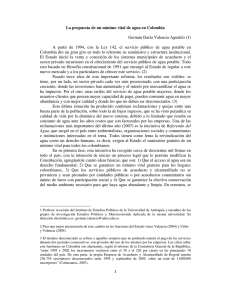 La propuesta de un mínimo vital de agua en