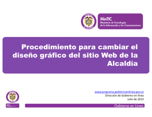 Procedimiento para cambiar el diseño gráfico del sitio Web de la