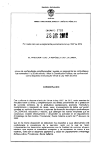 Decreto 2763 del 28 de diciembre de 2012
