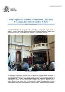 Mario Vargas Llosa investido Doctor Honoris Causa por la