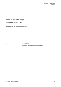 Sesión nº 1977 del Consejo ASUNTOS GENERALES Bruselas, 6 de