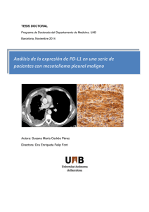 Análisis de la expresión de PD-L1 en una serie de pacientes