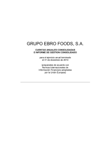 Cuentas Anuales Consolidadas de Ebro Foods, S.A.