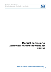 Manual de Usuario Estadisticas Multidimensionales