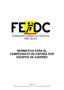 Normativa del Cto. de España por Equipos de Ajedrez.