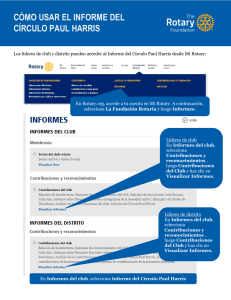 Cómo usar el informe del Círculo Paul Harris