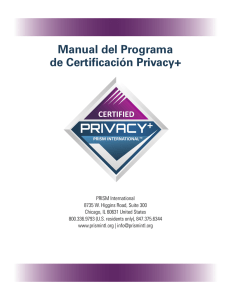 Manual del Programa de Certificación Privacy+
