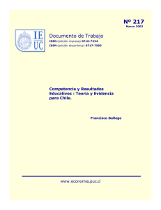 Competencia y resultados educativos: Teoría y evidencia