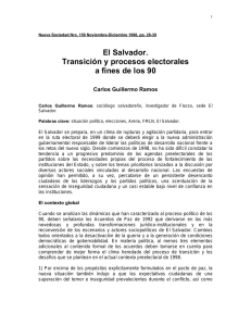 El Salvador. Transición y procesos electorales a