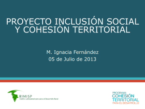 proyecto inclusión social y cohesión territorial