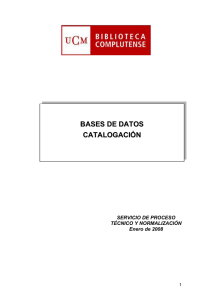 Catalogación B. Datos. Directrices _2009