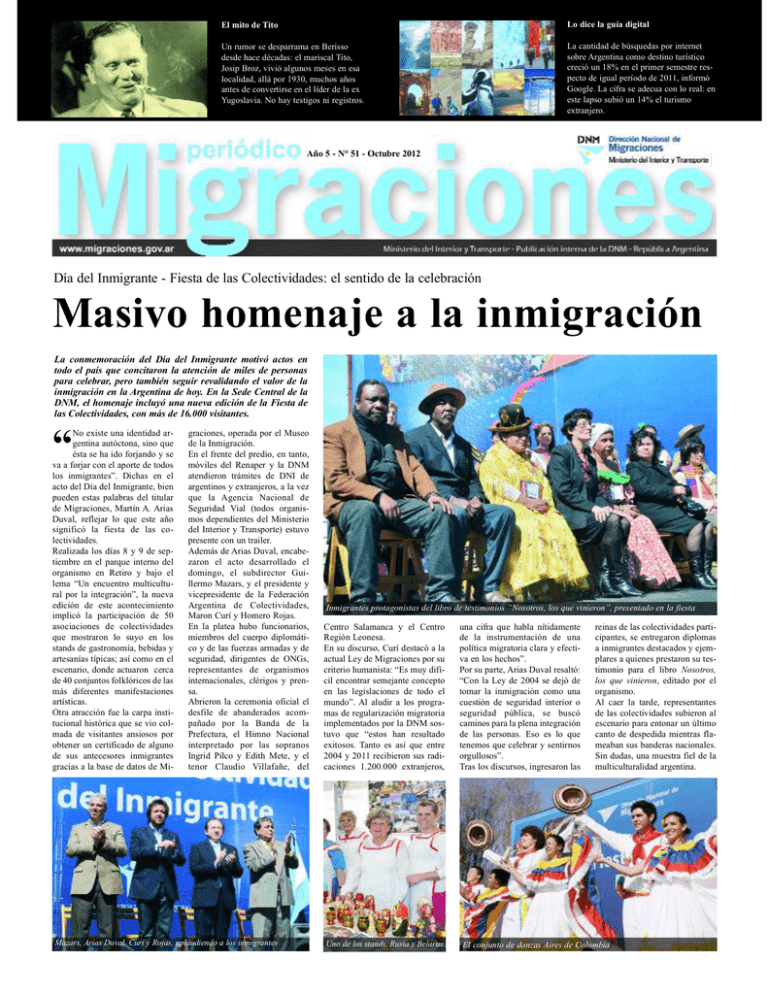 Periódico Nº 51 En PDF - Dirección Nacional De Migraciones