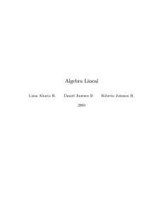 Algebra Lineal - Academia Ciencias Galilei