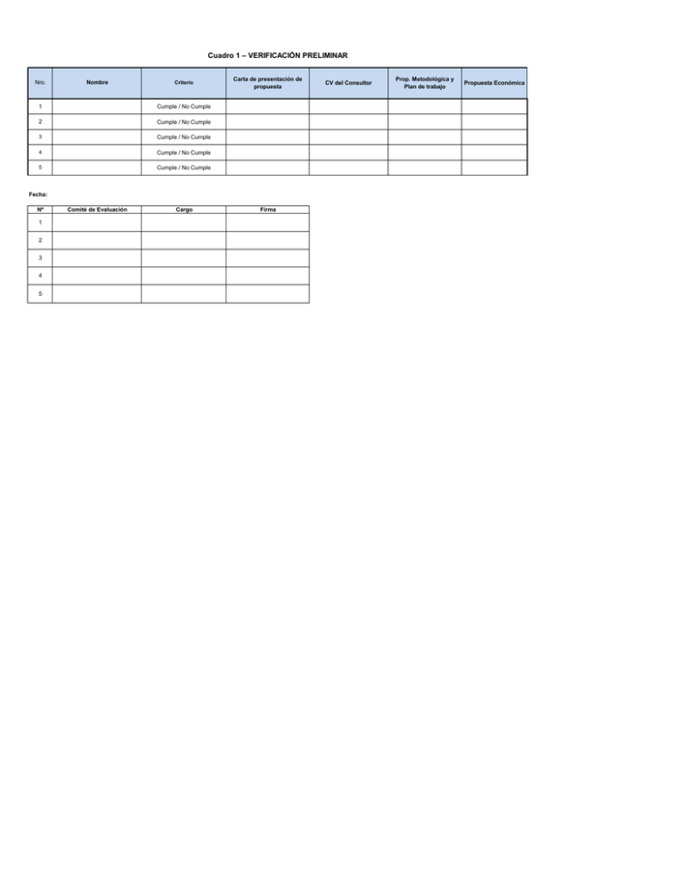 Matriz De Evaluación